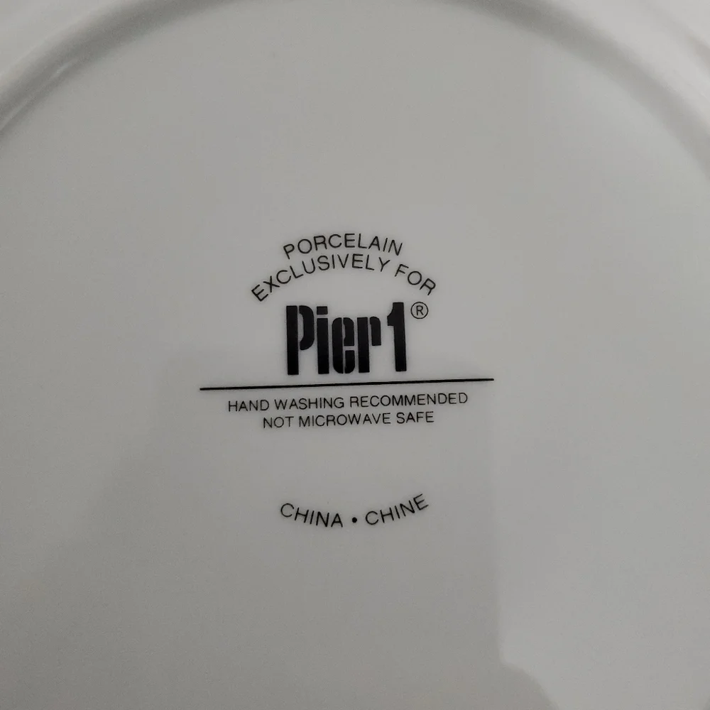 Pier 1 Martini Glass Salad appetizer plates set of 4 - Picture 5 of 5